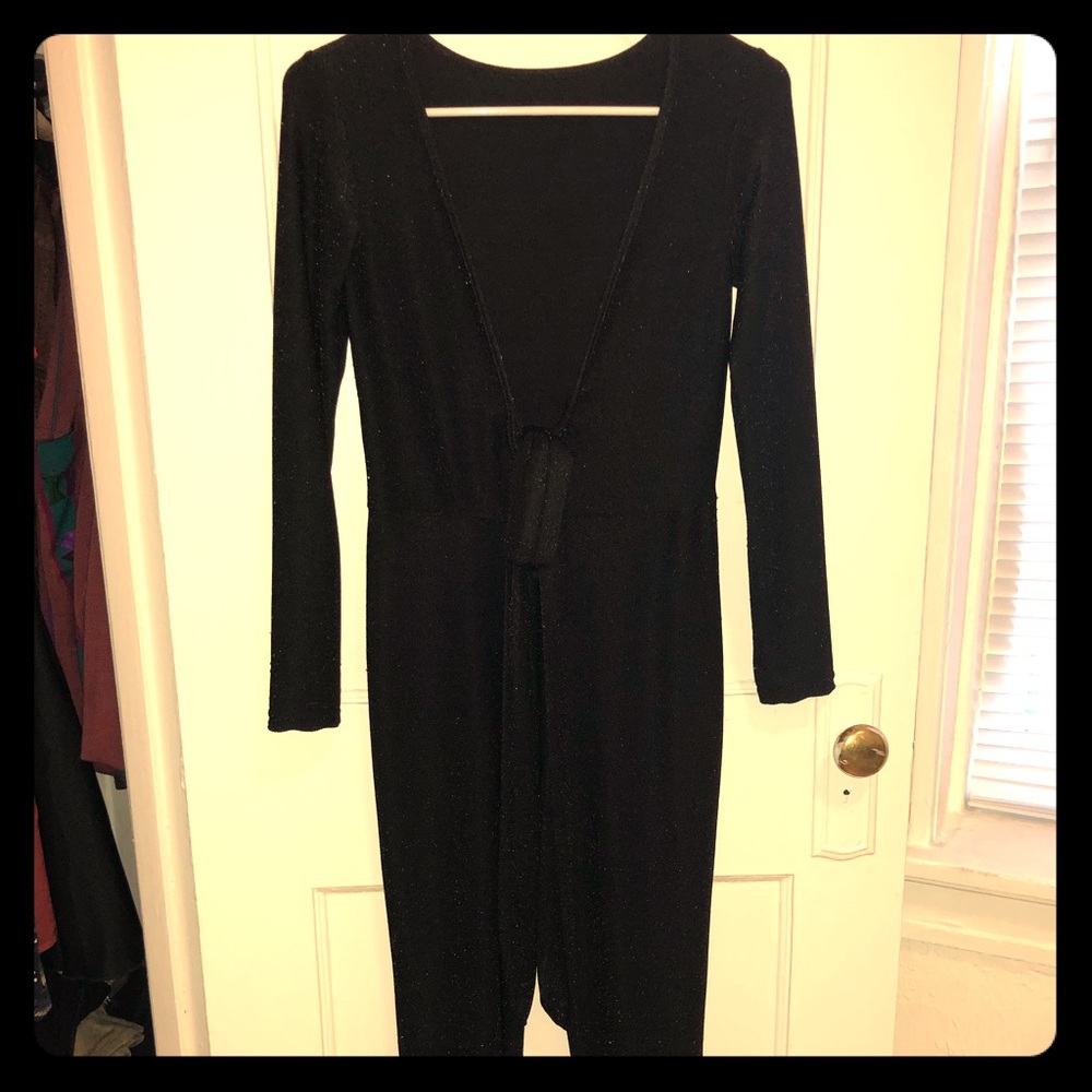 Sparkly black skinny jumpsuit